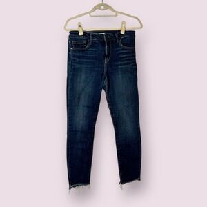 Sam‎ Edelman The Kitten Mid Rise Skinny Crop Jeans Dark Wash